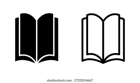 Icono del libro para los App y los Sitios web. abra la muestra y el símbolo del libro.