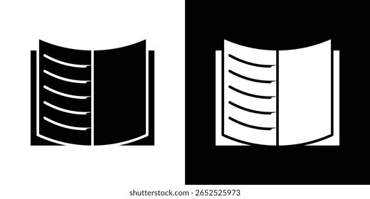 Book icon symbol collection. Flat vector stock illustration.