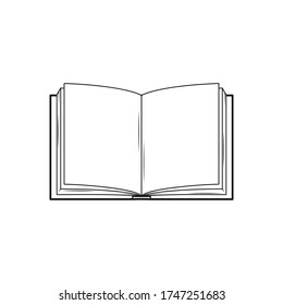 Open Book Vector Clipart Silhouette Symbol Stock Vector (Royalty Free ...