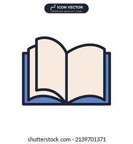 book icon symbol template for graphic and web design collection logo vector illustration