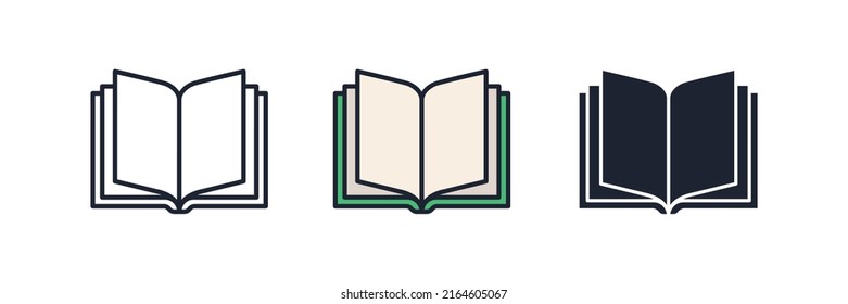 book icon symbol template for graphic and web design collection logo vector illustration