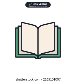 book icon symbol template for graphic and web design collection logo vector illustration
