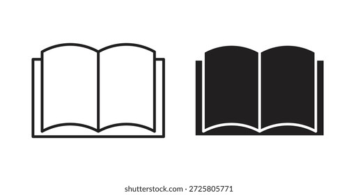 Book icon symbol. Vector EPS 10. line and glyph icon