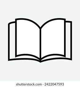 Book icon symbol vector flat liner illustration on white background. Vector illustration. Eps file 74.