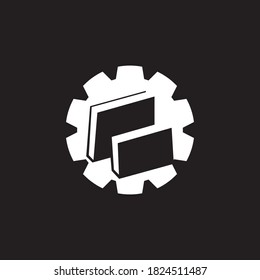 Icono del libro e ilustración del vector del símbolo