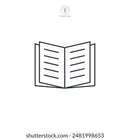 Book Icon symbol vector illustration isolated on white background