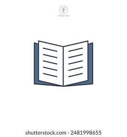 Book Icon symbol vector illustration isolated on white background