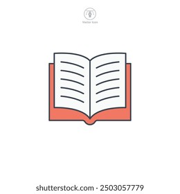Book icon symbol vector illustration isolated on white background