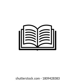 Símbolo del icono del libro vector aislado en fondo blanco