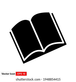 Book icon symbol vector on white background.
