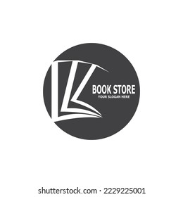 Icono de libro y plantilla de vector de símbolo