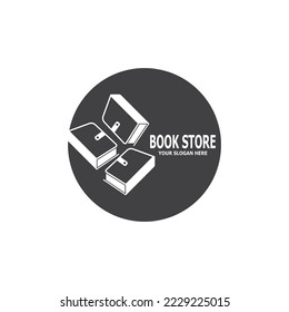 Icono de libro y plantilla de vector de símbolo