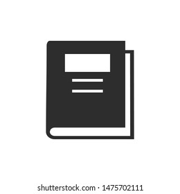 Book icon template color editable. Book symbol vector sign isolated on white background.