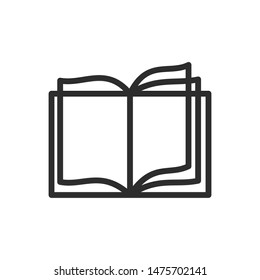 Book icon template color editable. Book symbol vector sign isolated on white background.
