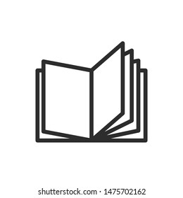 Book icon template color editable. Book symbol vector sign isolated on white background.