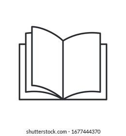 Book icon template. Book symbol vector sign isolated on white background.