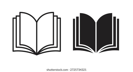 Book icon for template. Icon vector graphic set