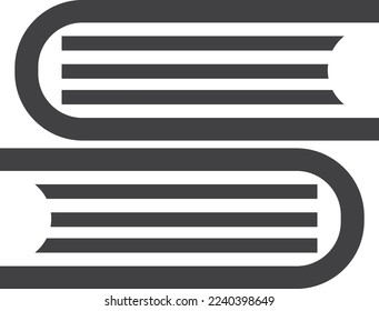 Book icon, textbook icon black vector