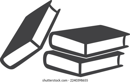 Book icon, textbook icon black vector