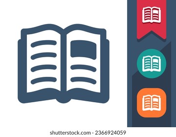 Book Icon. Textbook, Reading. Professional, pixel perfect vector icon.