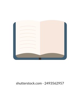 Book icon. Textbook icon. For reading and writing. Education concept. Isolated on white background. 3d vector illustration