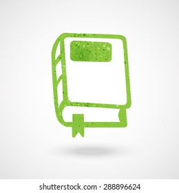 book icon with texture vector illustration.