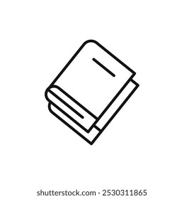 Book icon Thin line art isolated