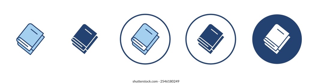 Icono de libro Arte de línea delgada aislado