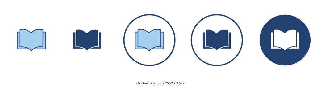 Book icon Thin line art isolated