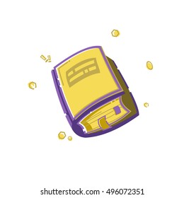 Book Icon, Thin Line Flat Style. Vector, Illustration