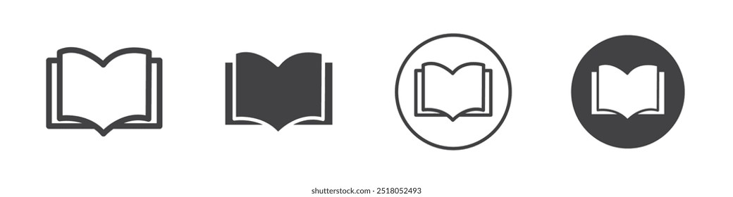 Book icon thin line illustration