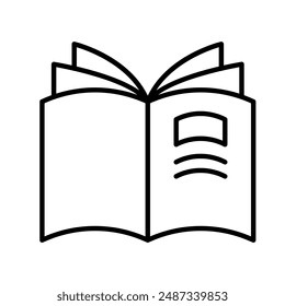 Book icon in thin line style Vector illustration graphic design 