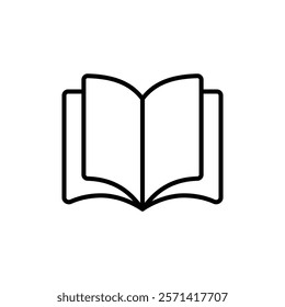 Book icon Thin line vector