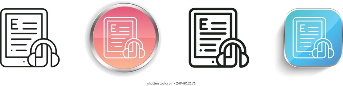 book icon. Thin Linear, Regular and Button Style Design Isolated On White Background