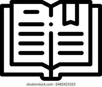 book icon. Thin Linear Style Design Isolated On White Background