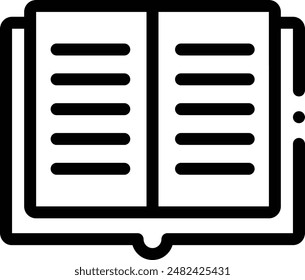 book icon. Thin Linear Style Design Isolated On White Background