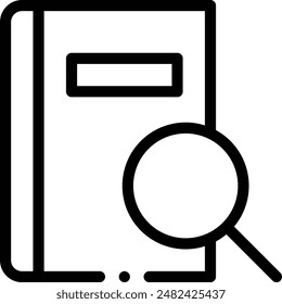 icono de libro. Diseño De Estilo Lineal Delgado Aislado Sobre Fondo Blanco