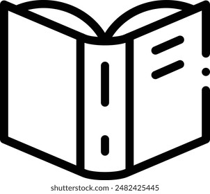 book icon. Thin Linear Style Design Isolated On White Background
