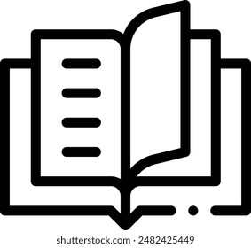 book icon. Thin Linear Style Design Isolated On White Background