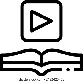 book icon. Thin Linear Style Design Isolated On White Background