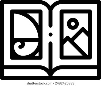 book icon. Thin Linear Style Design Isolated On White Background
