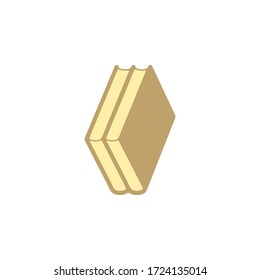 Buchsymbol in trendigem Design, Vektorgrafik EPS10
