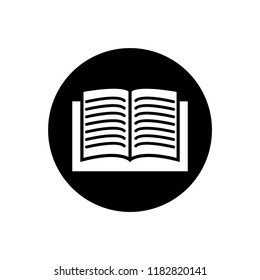 Book icon in trendy flat style. Flat design in black colors - vector illustration