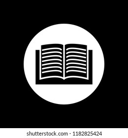 Book icon in trendy flat style. Flat design in white colors - vector illustration