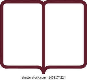 Book icon in trendy flat style isolated on white background. Book symbol. Vector illustration