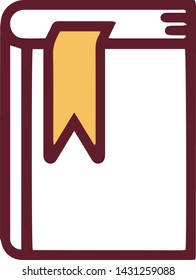 Book icon in trendy flat style isolated on white background. Book symbol. Vector illustration