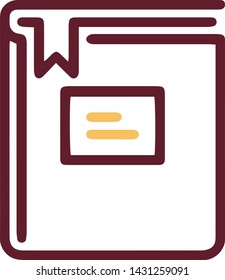 Book icon in trendy flat style isolated on white background. Book symbol. Vector illustration