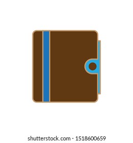 Book icon in trendy flat style. Flat design in stylish colors. Isolated. Long Shadow. Simple circle icon