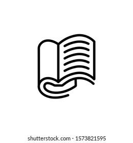 Book icon in trendy flat style isolated on white background. Symbol for your web site design, logo, app, UI. Vector illustration, EPS