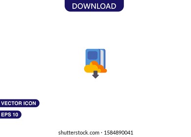 Book icon in trendy flat style isolated on white background vector illustration